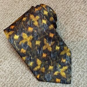 Ermenegildo Zegna XL Necktie Green Yellow 3.75x64 Big & Tall Old‎ Money Business